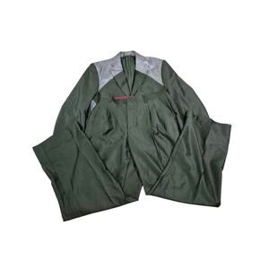 Pallini Men’s 2 Piece Suit 40R 30W Italy Green Silver Accents